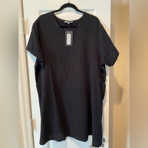 Bryn Walker Mara S/S Cotton Gauze Jewel Neck Pocket Tunic XL